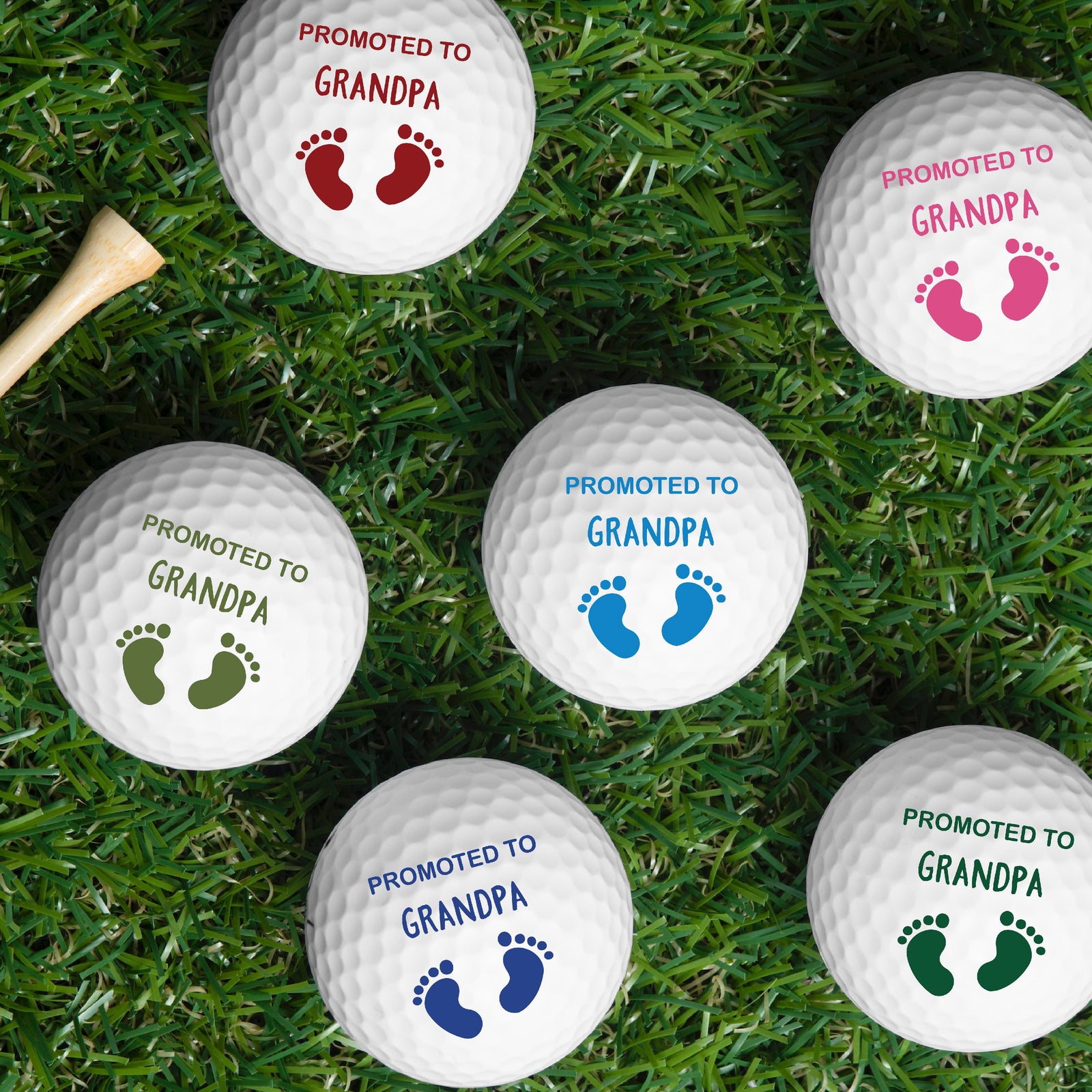 Promoted to Grandpa Custom Golf Ball
