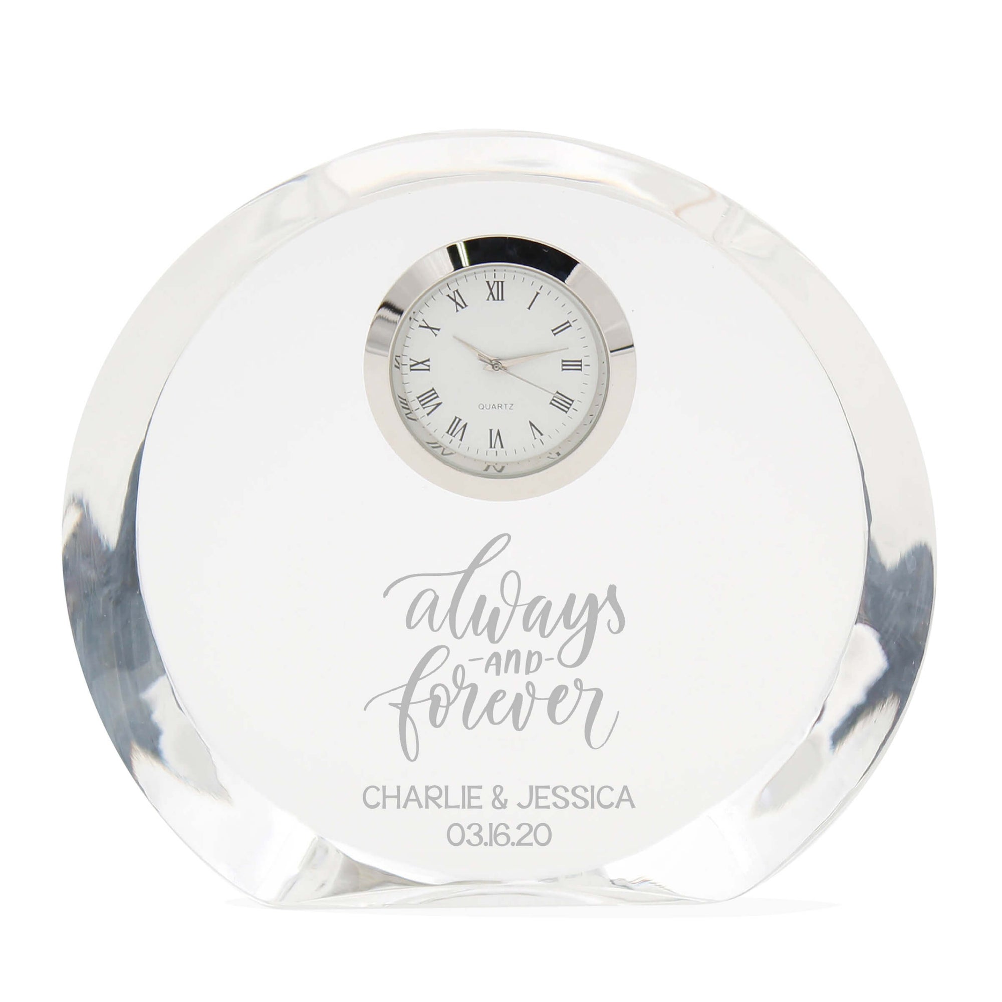 Always and Forever Crystal Clock