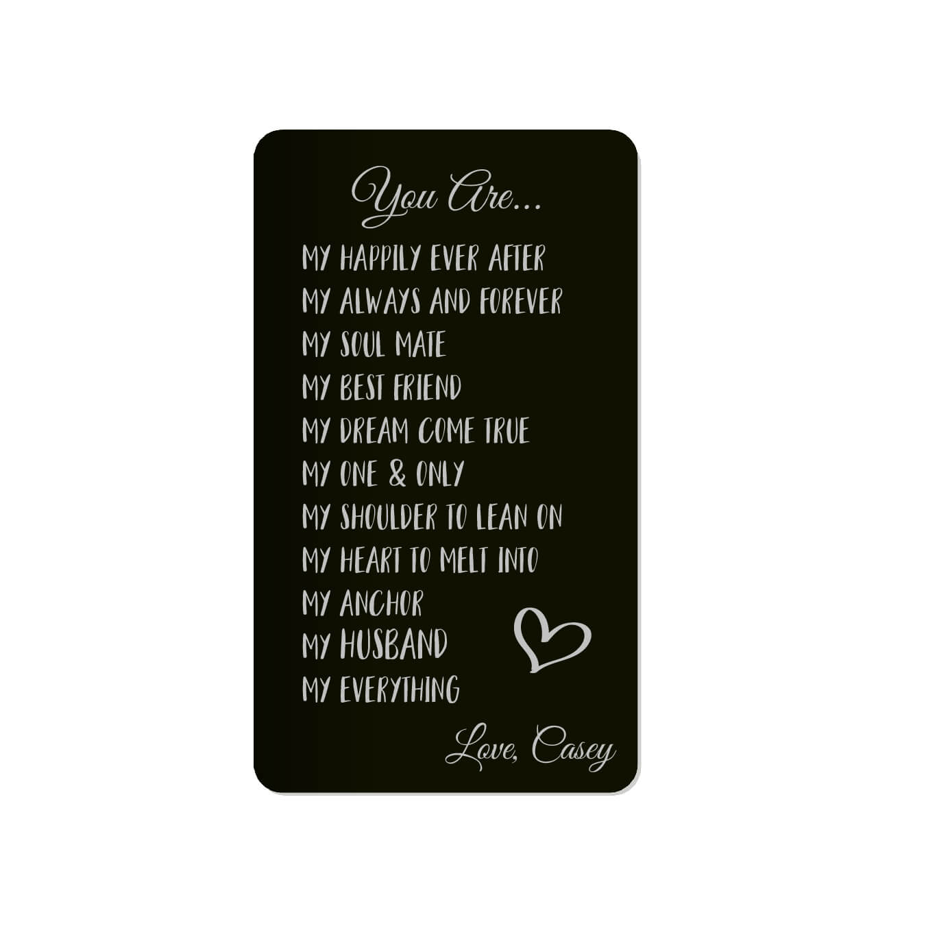 Gift for Husband Personalized Metal Wallet Card