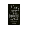 I Love You to the Moon and Back Personalized Metal Wallet Card