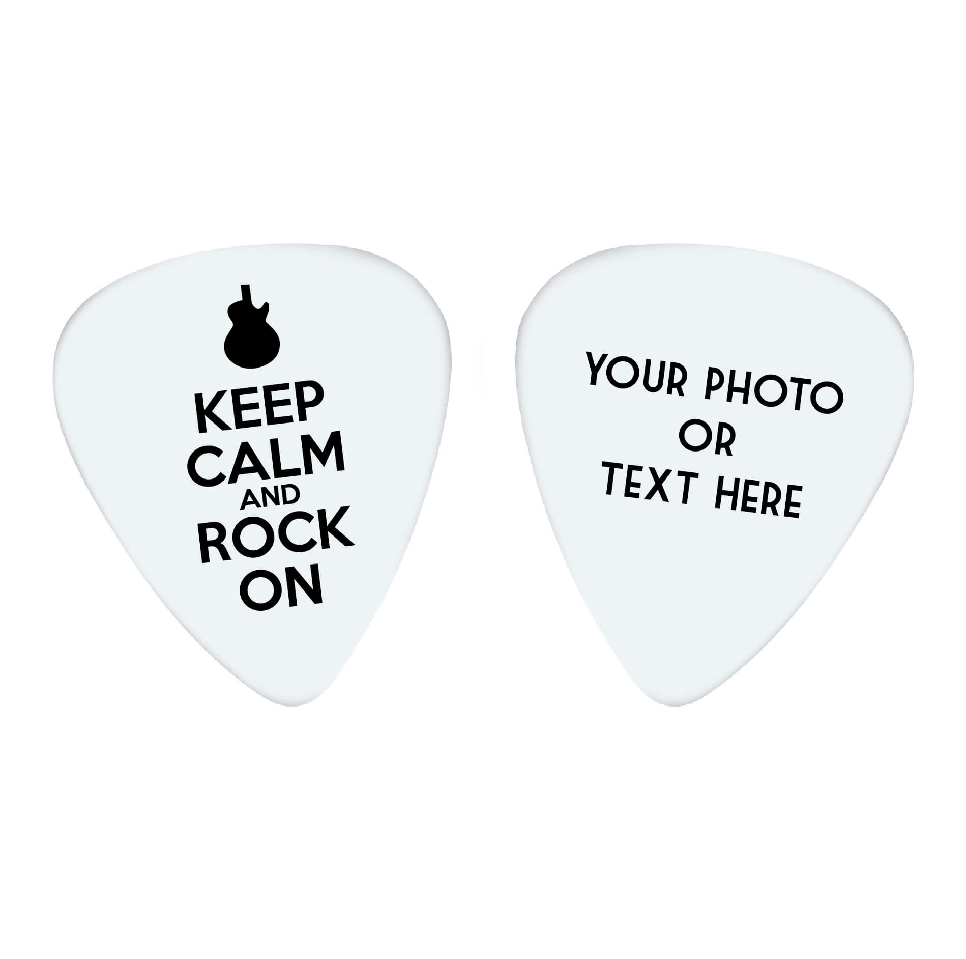 Keep Calm & Rock On Custom Guitar Pick