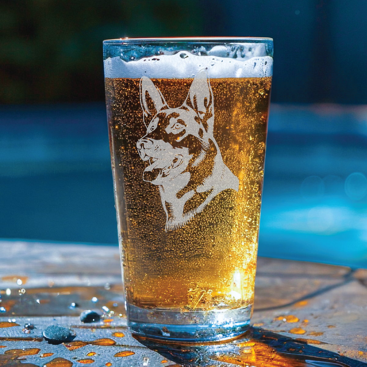 German Shepherd Pint Glass