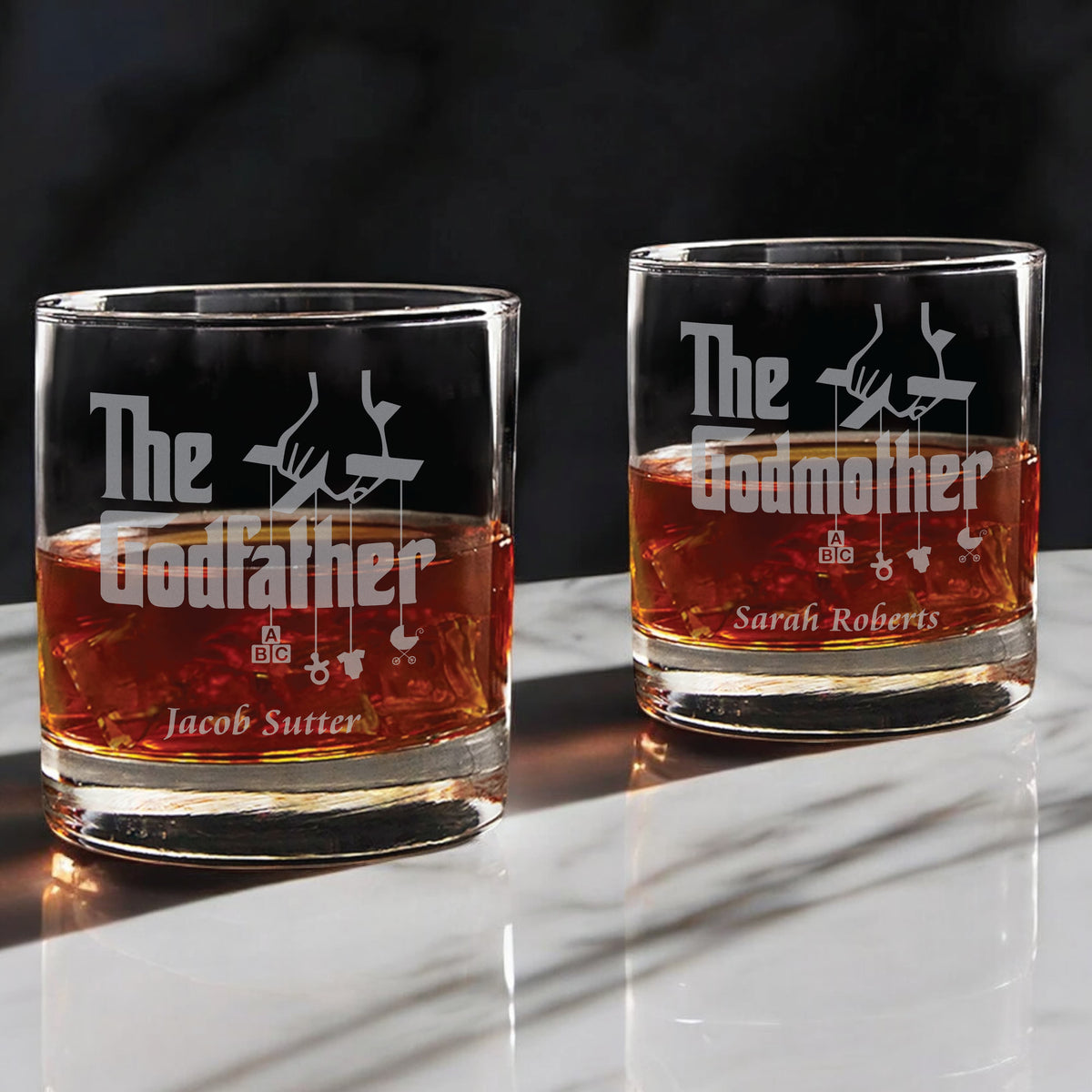 Godparent Whiskey Glasses