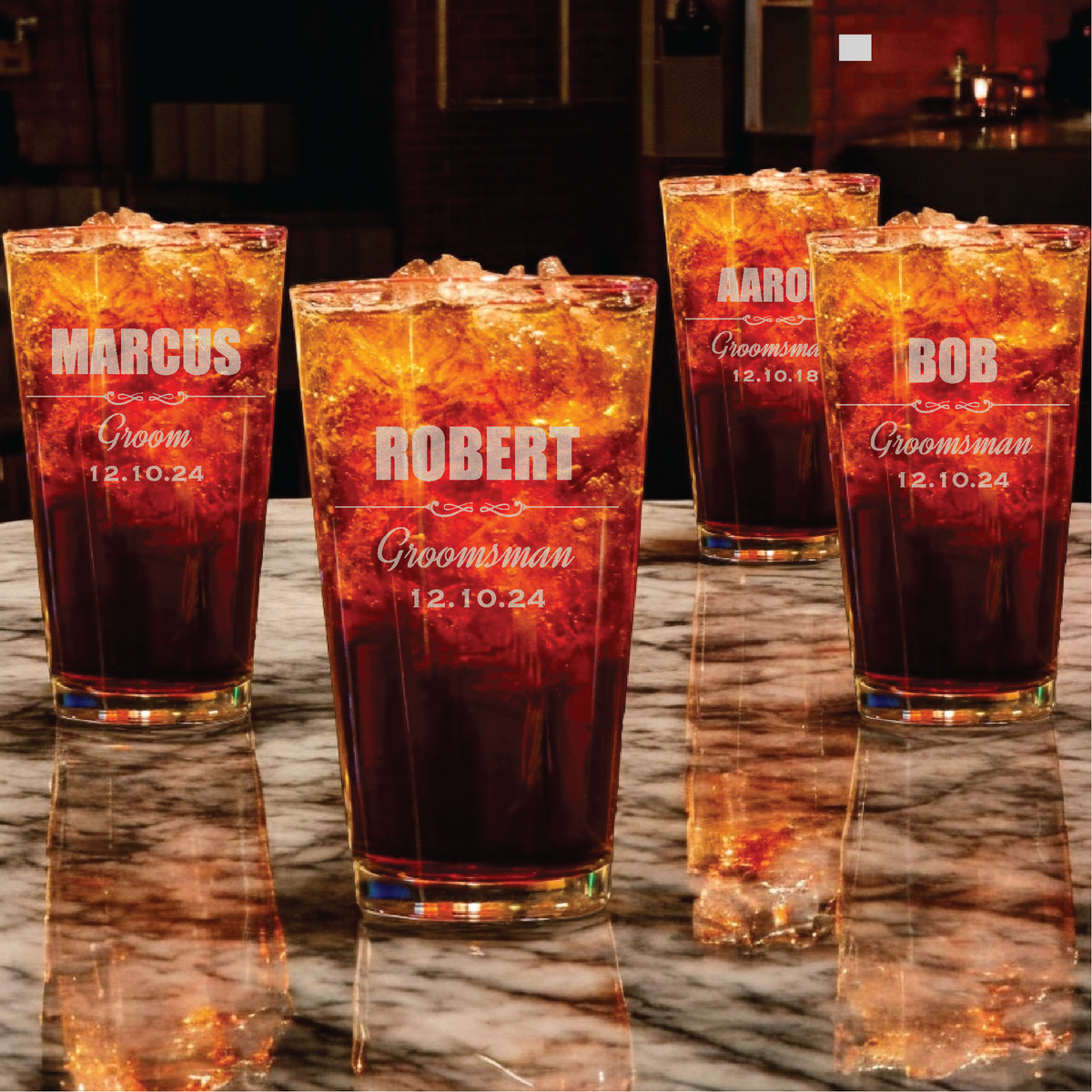 Wedding Party Pint Glass