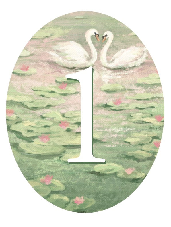 Oval Table Numbers with Stand 15 stands
