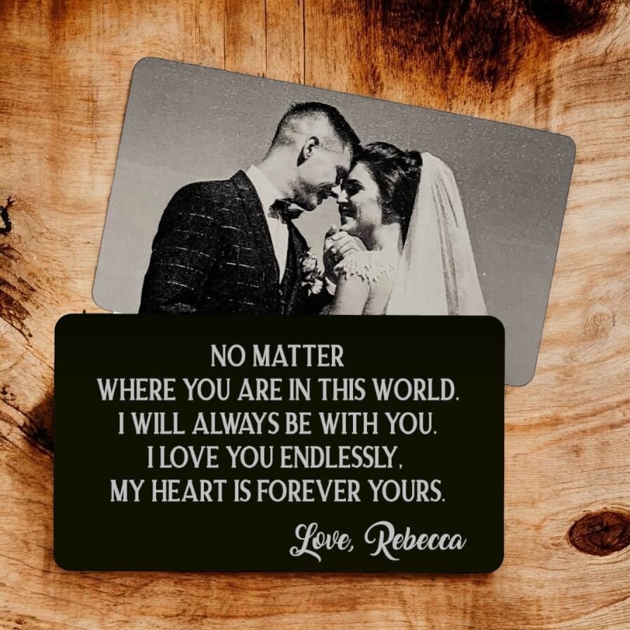 I Love You Endlessly Personalized Metal Wallet Card