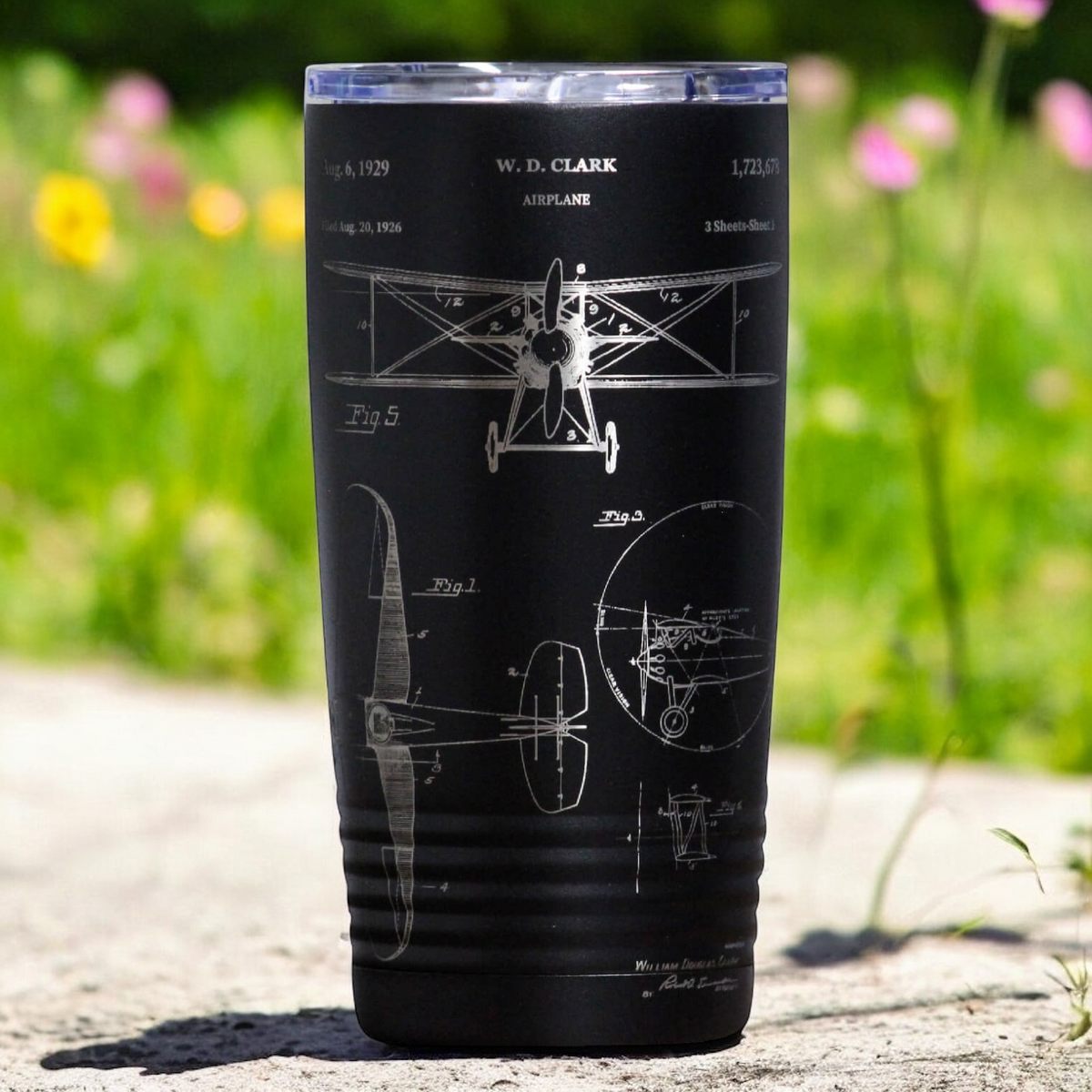 Airplane Patent Tumbler