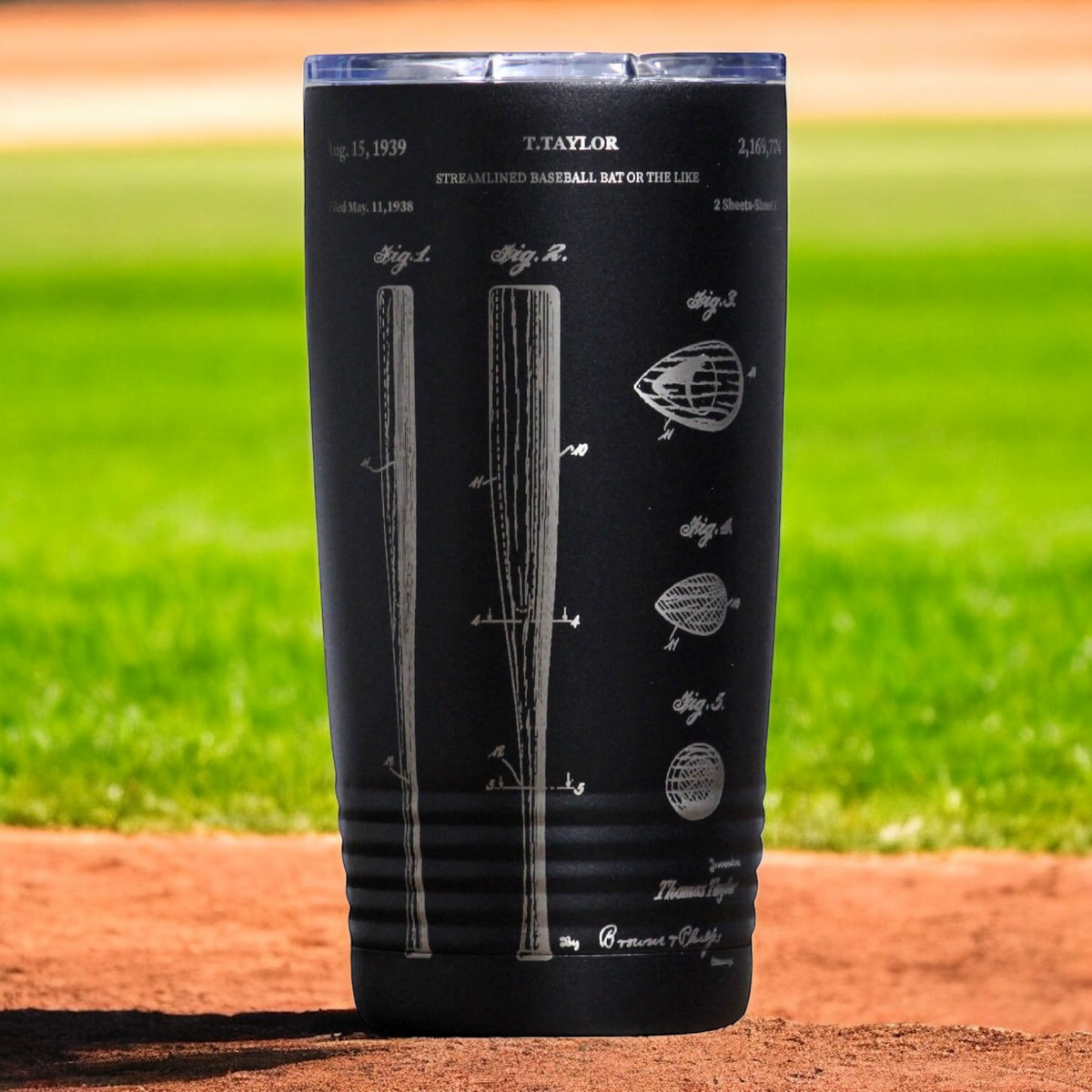 Baseball Bat Patent Tumbler