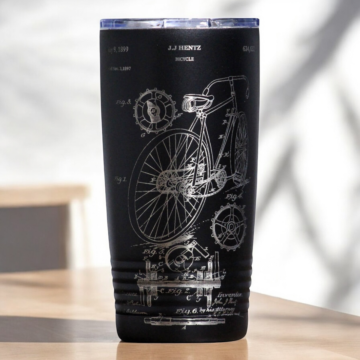 Bicycle Patent Tumbler