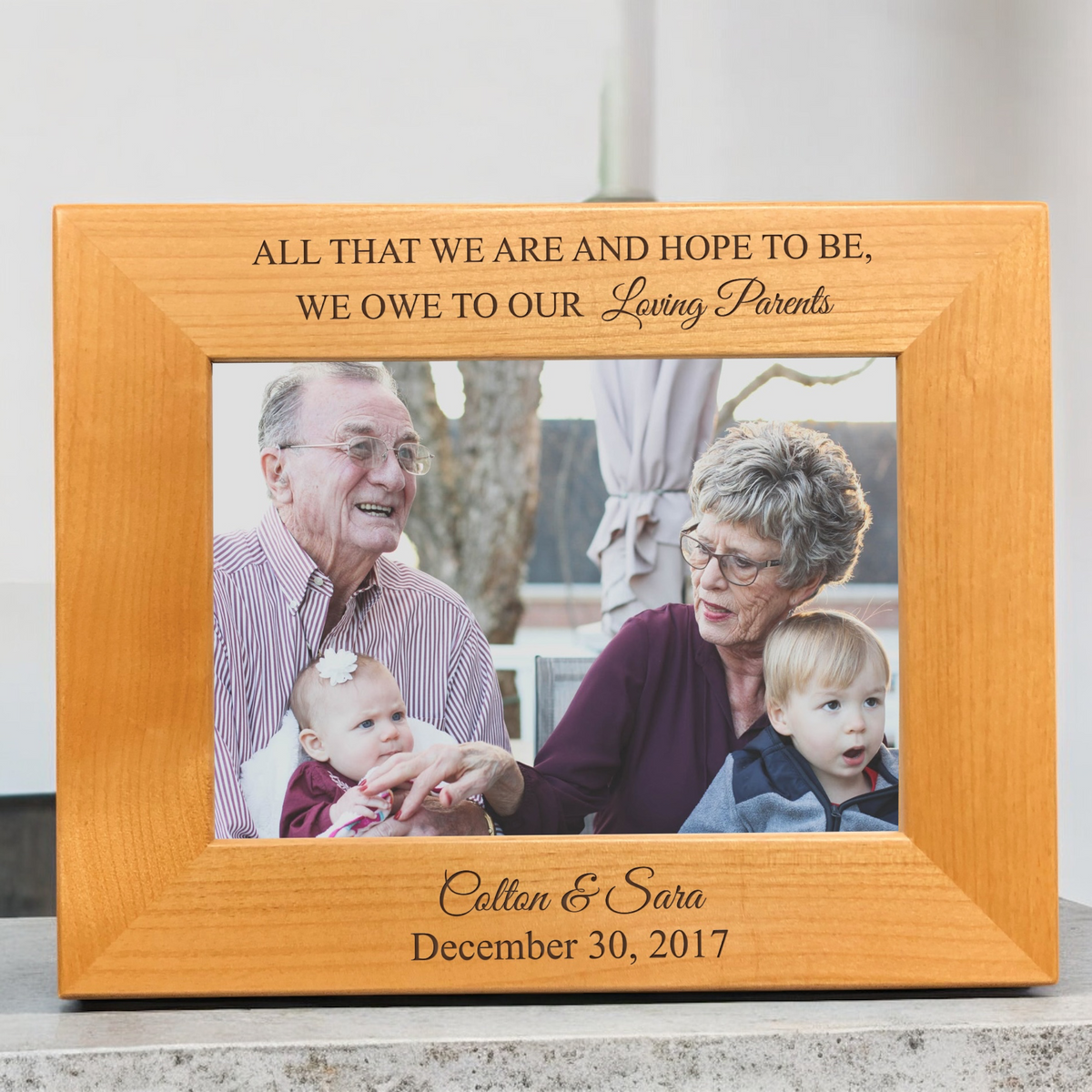 Loving Parents Engraved Frame