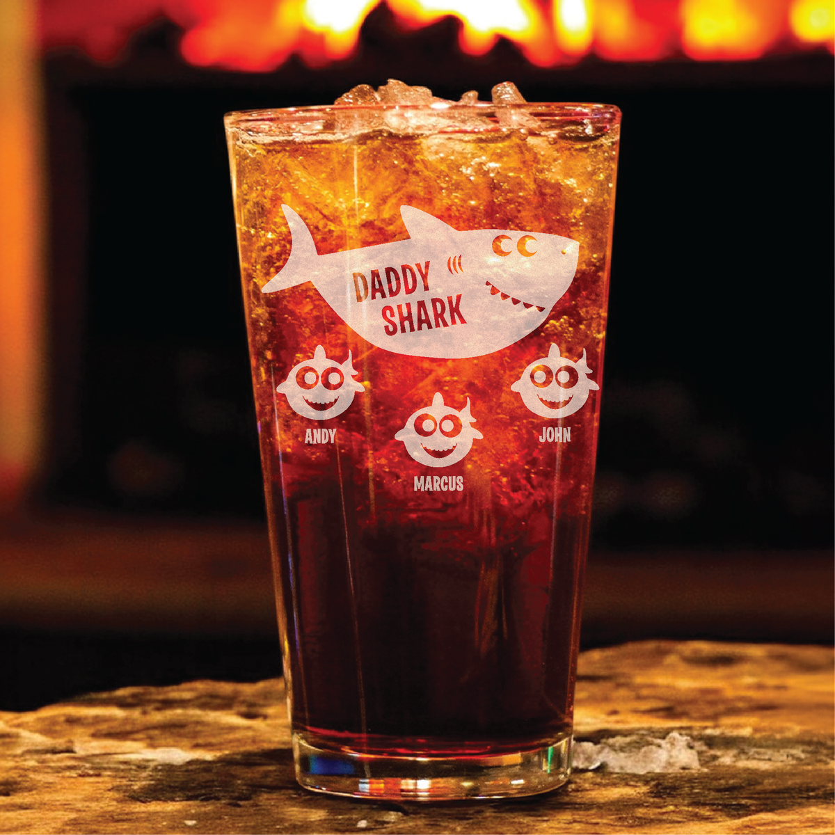 Daddy Shark Pint Glass