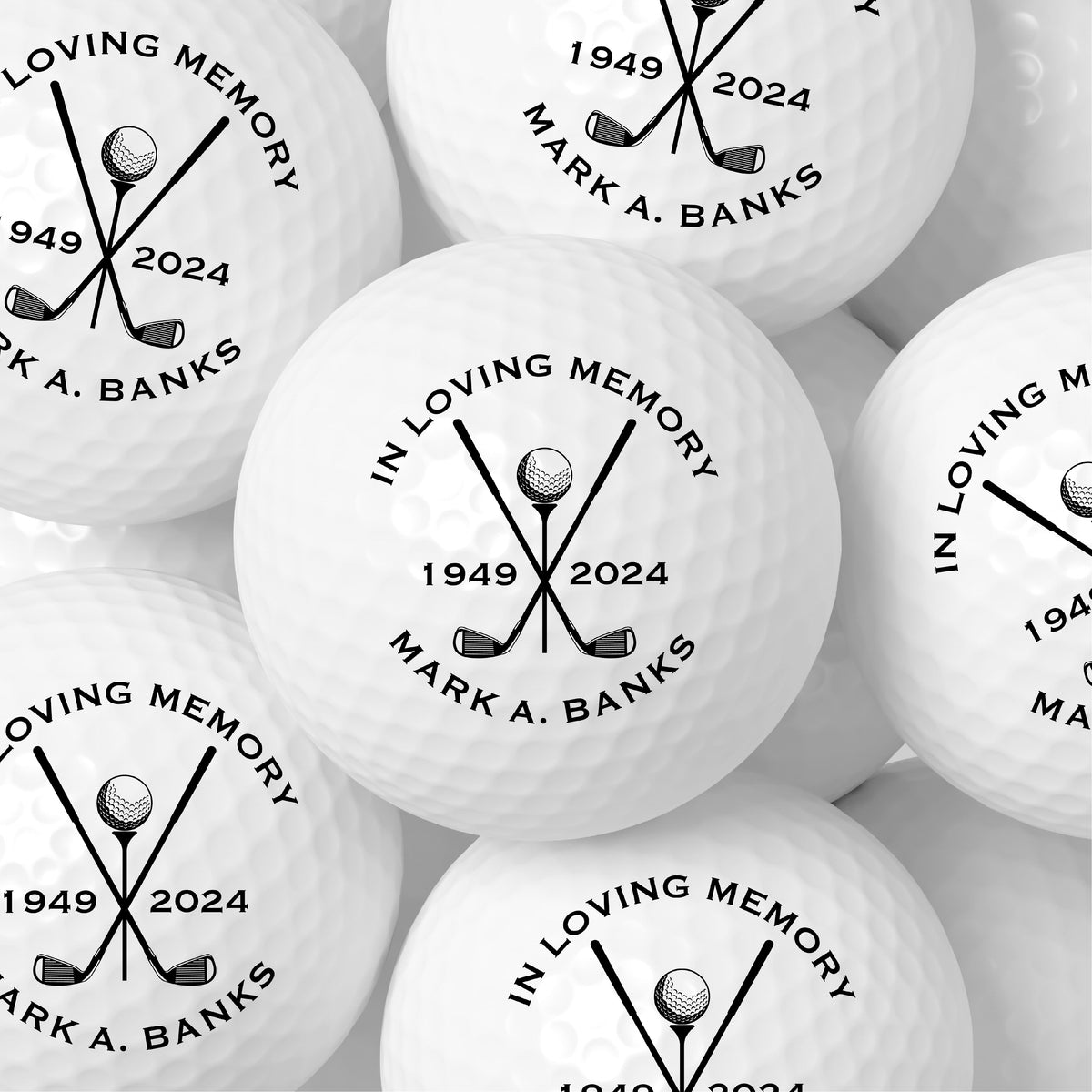 Personalized Memorial Golf Balls