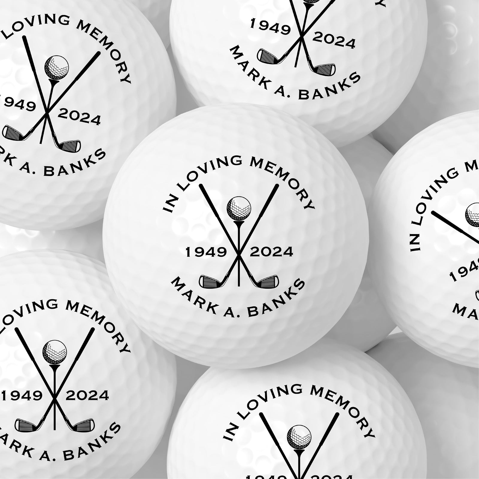 Personalized Memorial Golf Balls