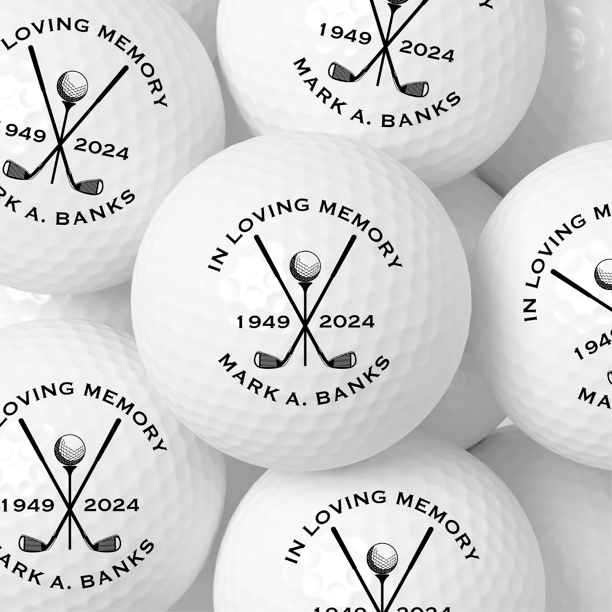Memory Custom Do Ball Personalized Memorial Golf Balls - Laser Print Co.