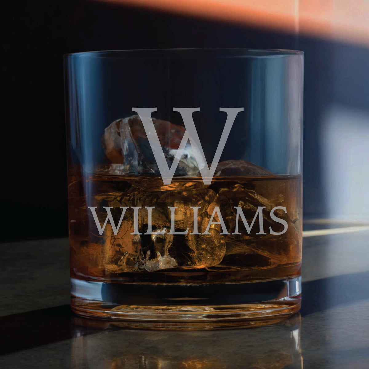 Monogrammed Whiskey Glass