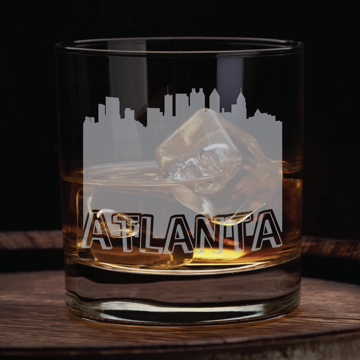 Atlanta Skyline Whiskey Glass