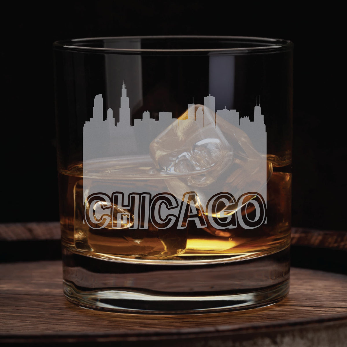 Chicago Skyline Whiskey Glass