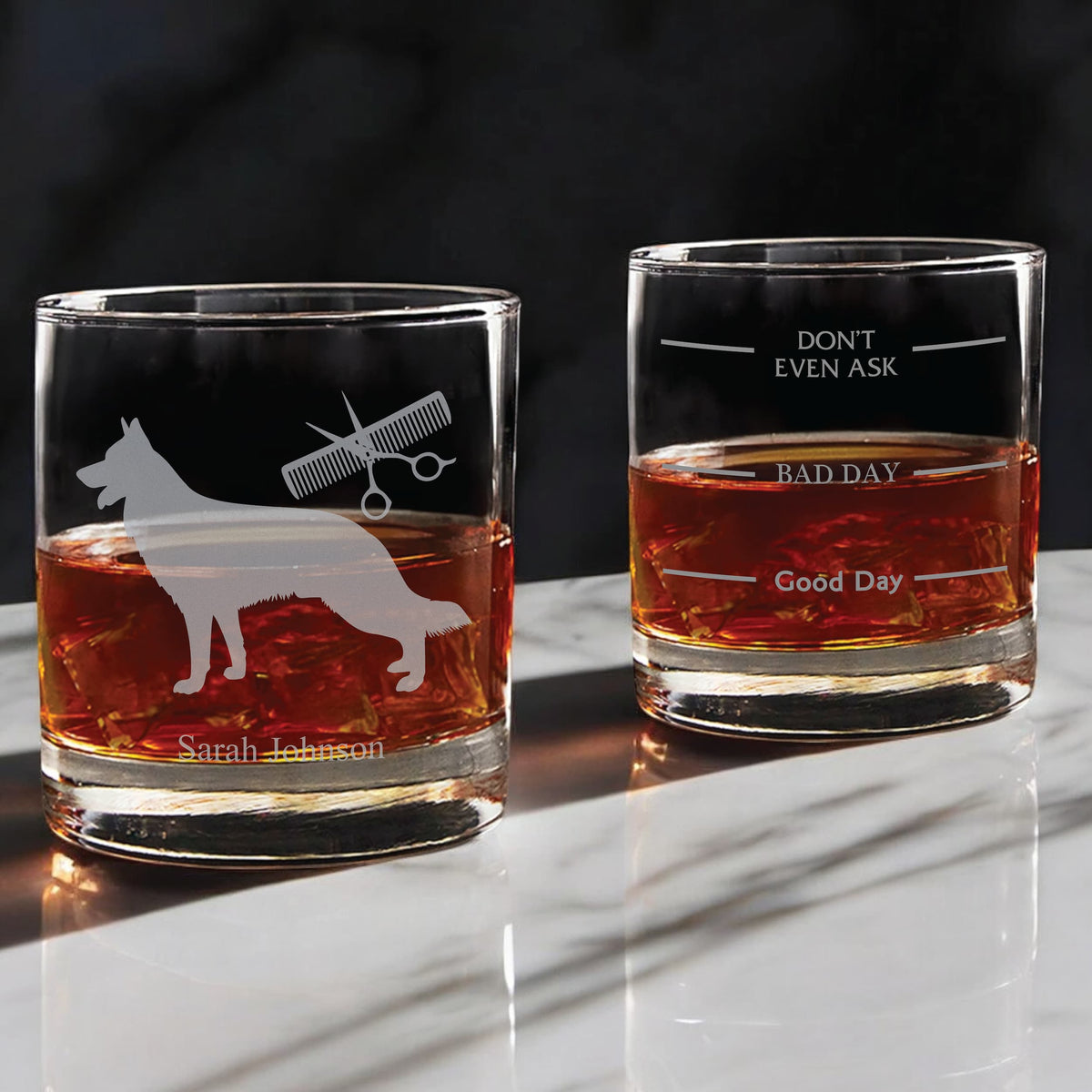 Groomer Whiskey Glass