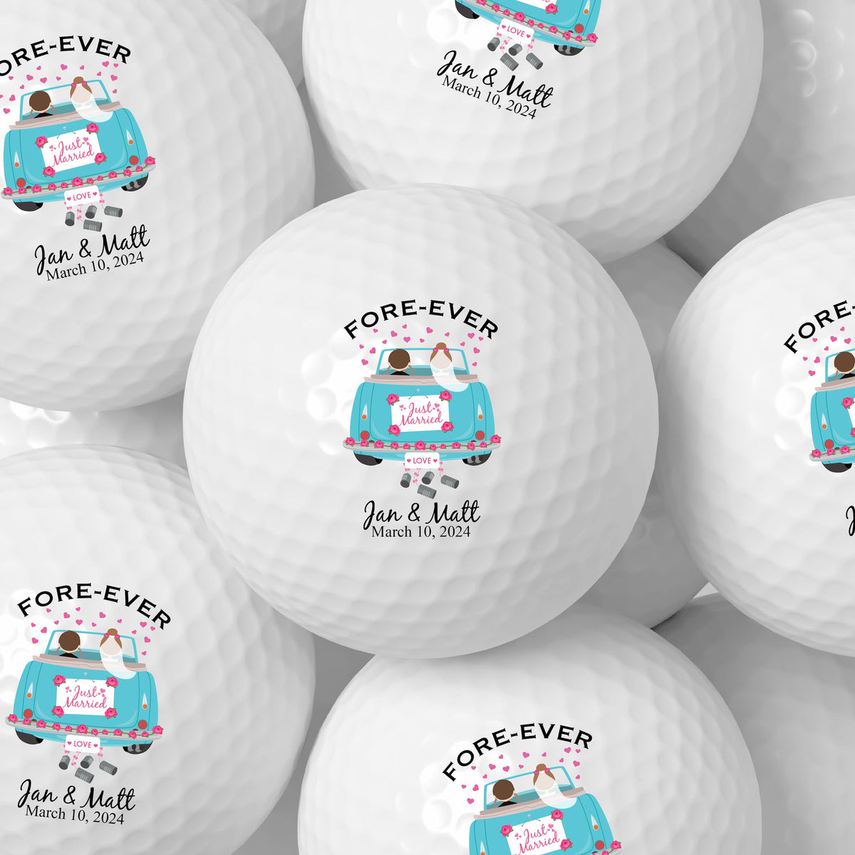 Personalized Wedding Golf Balls