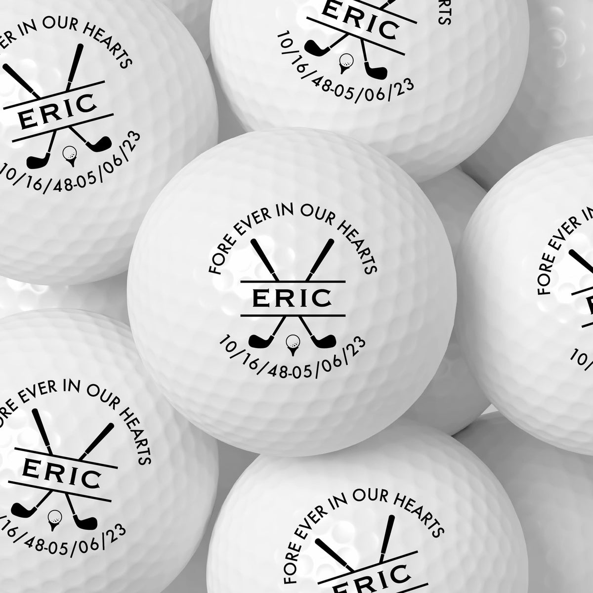 Personalized Memorial Golf Balls