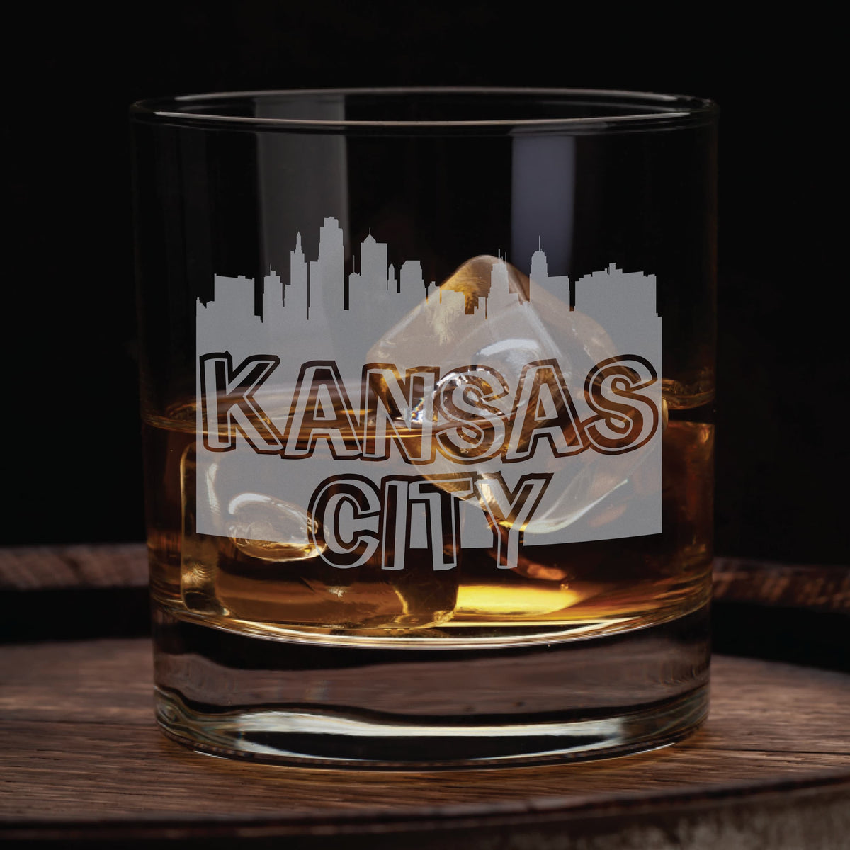 Kansas City Skyline Whiskey Glass