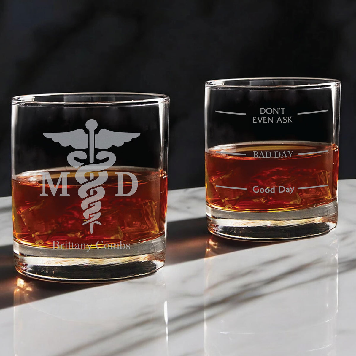 Medical Doctor Whiskey Glass