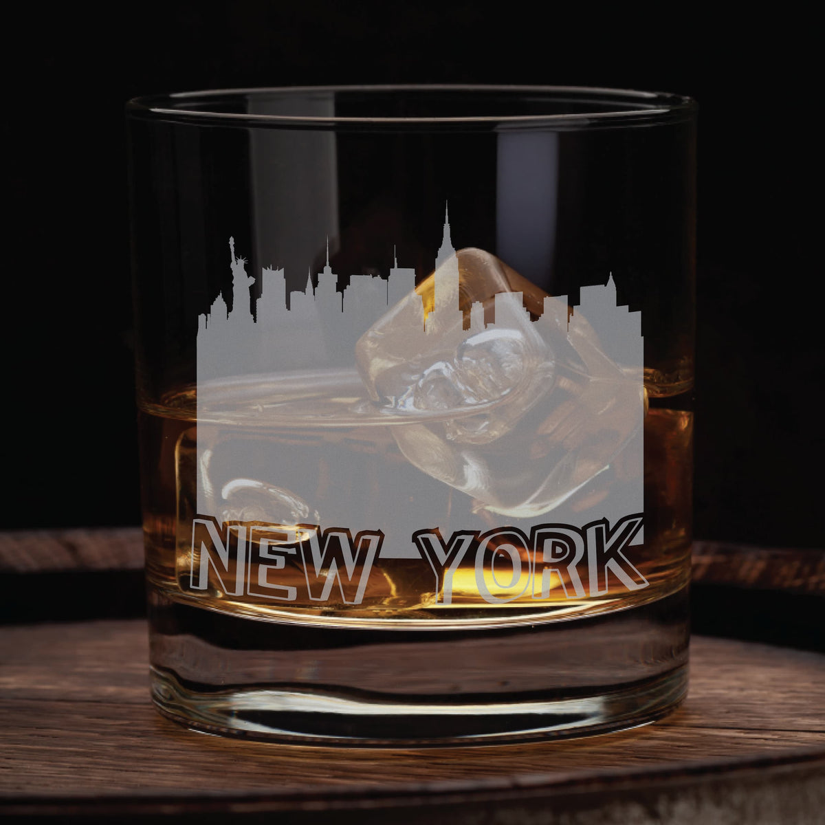 New York Skyline Whiskey Glass