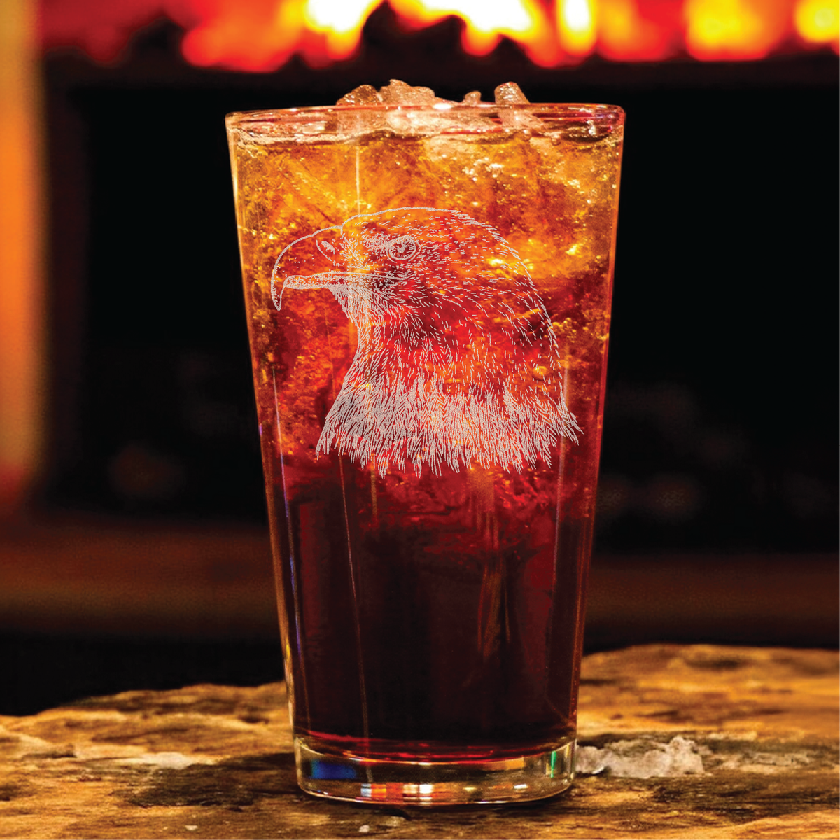 Bald Eagle Pint Glass