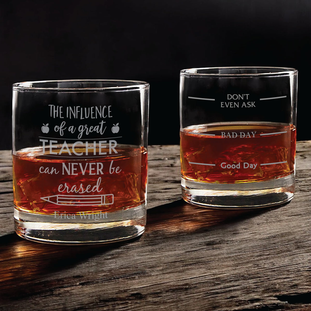 Influence of a Great Teacher Whiskey Glass