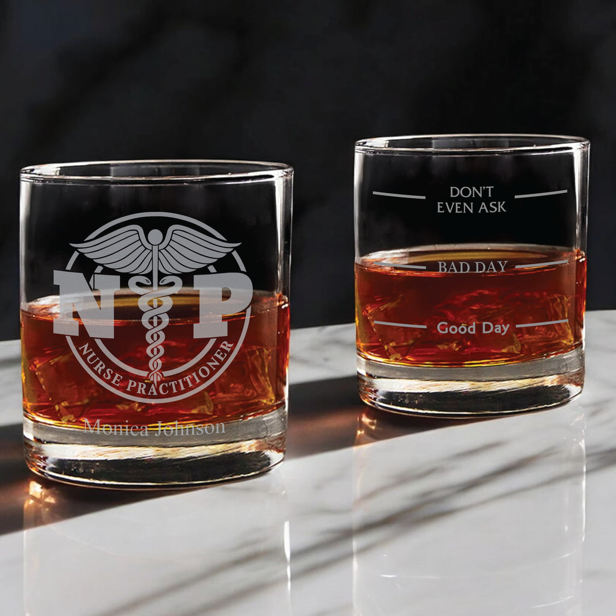 Nurse Practitioner Whiskey Glass
