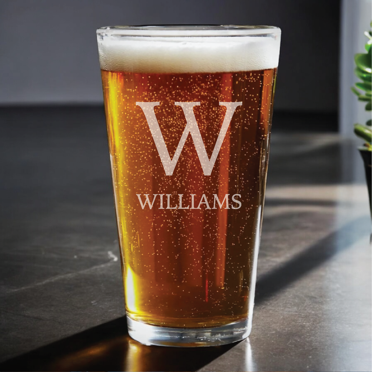 Personalized Monogram Pint Glass