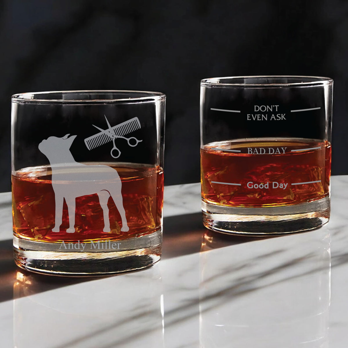 Groomer Whiskey Glass