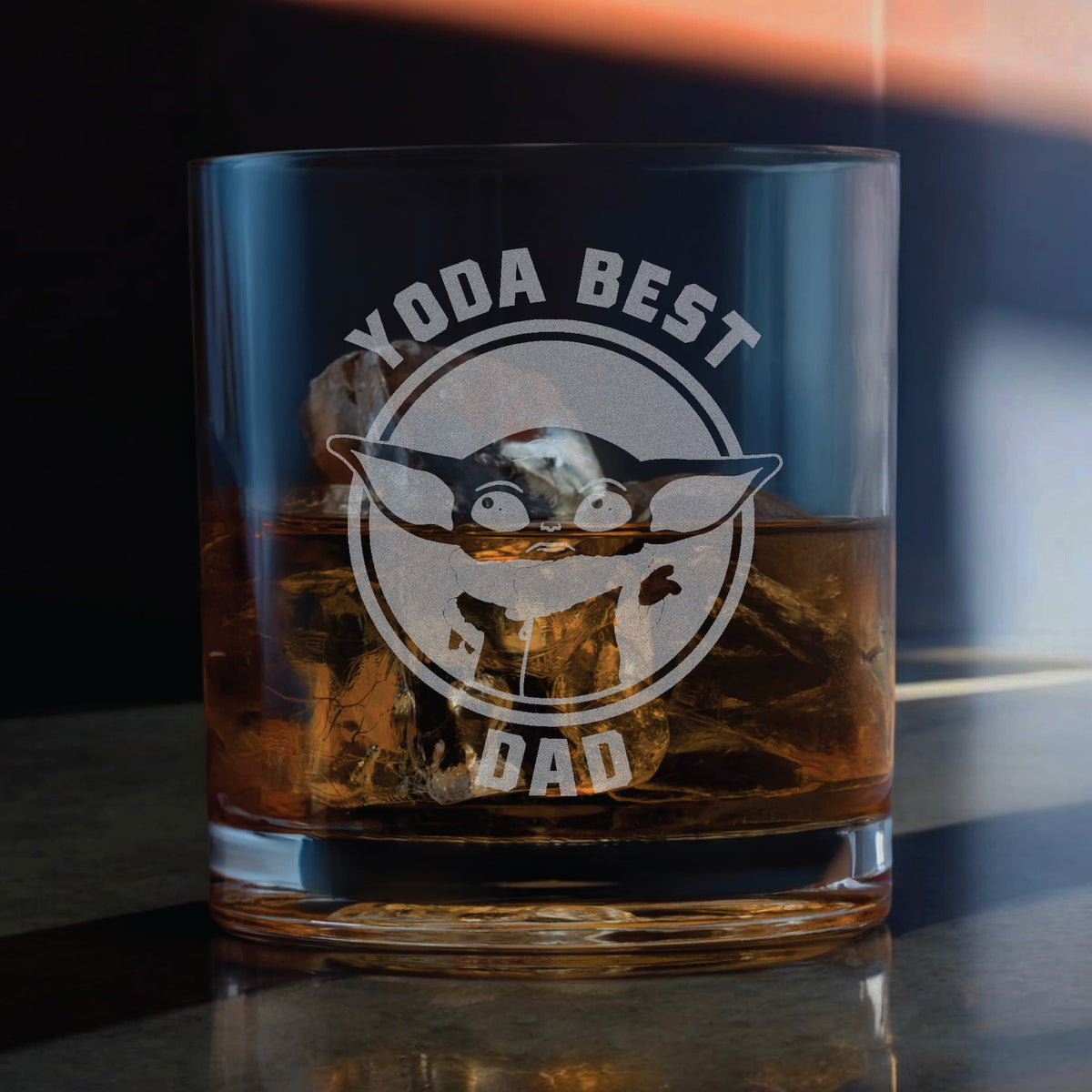 Yoda Best Dad Whiskey Glass