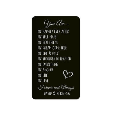 My Happily Ever After Personalized Metal Wallet Card
