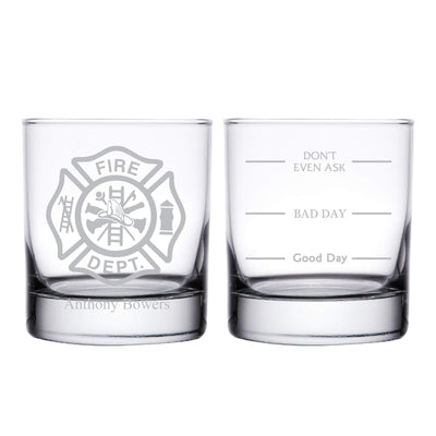 Firefighter Personalized Whiskey Glass