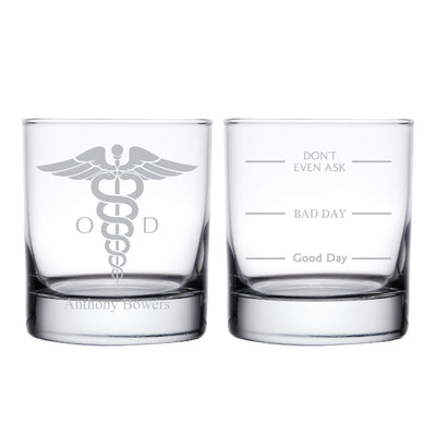 Doctor of Optometry OD Personalized Whiskey Glass