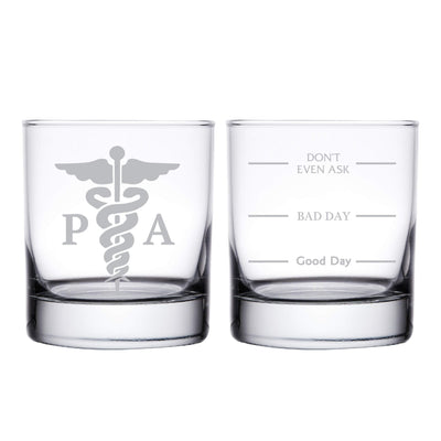 Physician Assistant PA Personalized Whiskey Glass