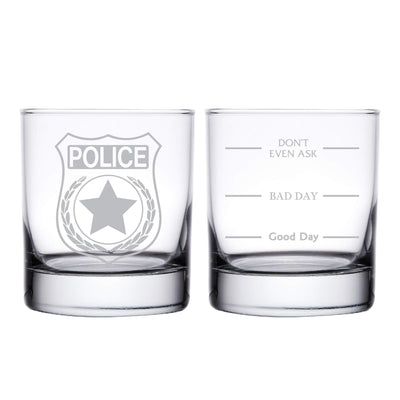 Police Officer Personalized Whiskey Glass
