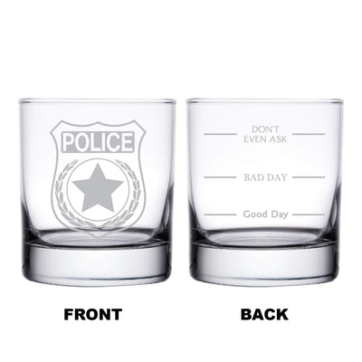 Police Officer Personalized Whiskey Glass