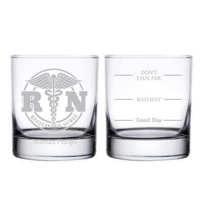 Registered Nurse Personalized Whiskey Glass