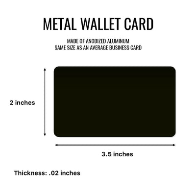 One Gift Metal Wallet Card