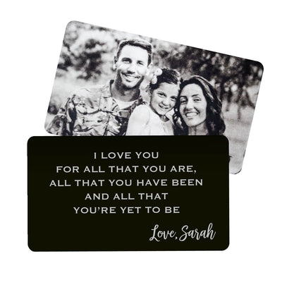 I Love You for All You Are Personalized Wallet Card