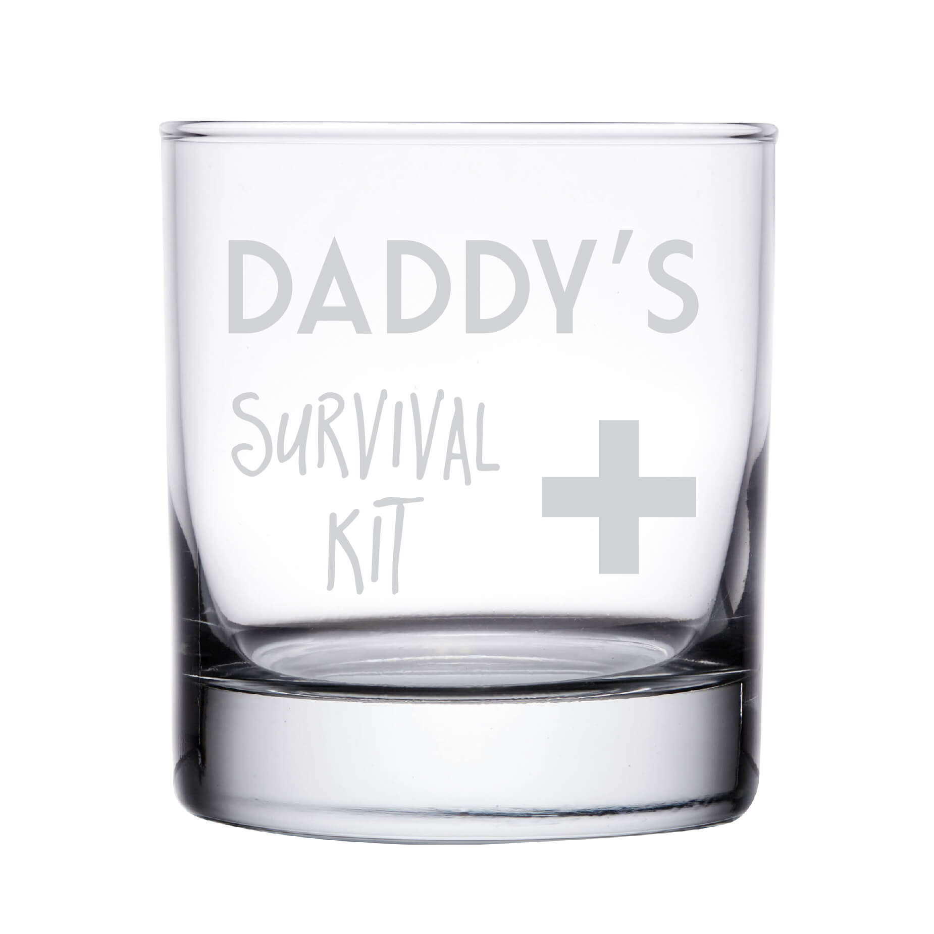 Daddy's Survival Kit Whiskey Glass