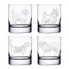 Dog Whiskey Glasses- Set of 4