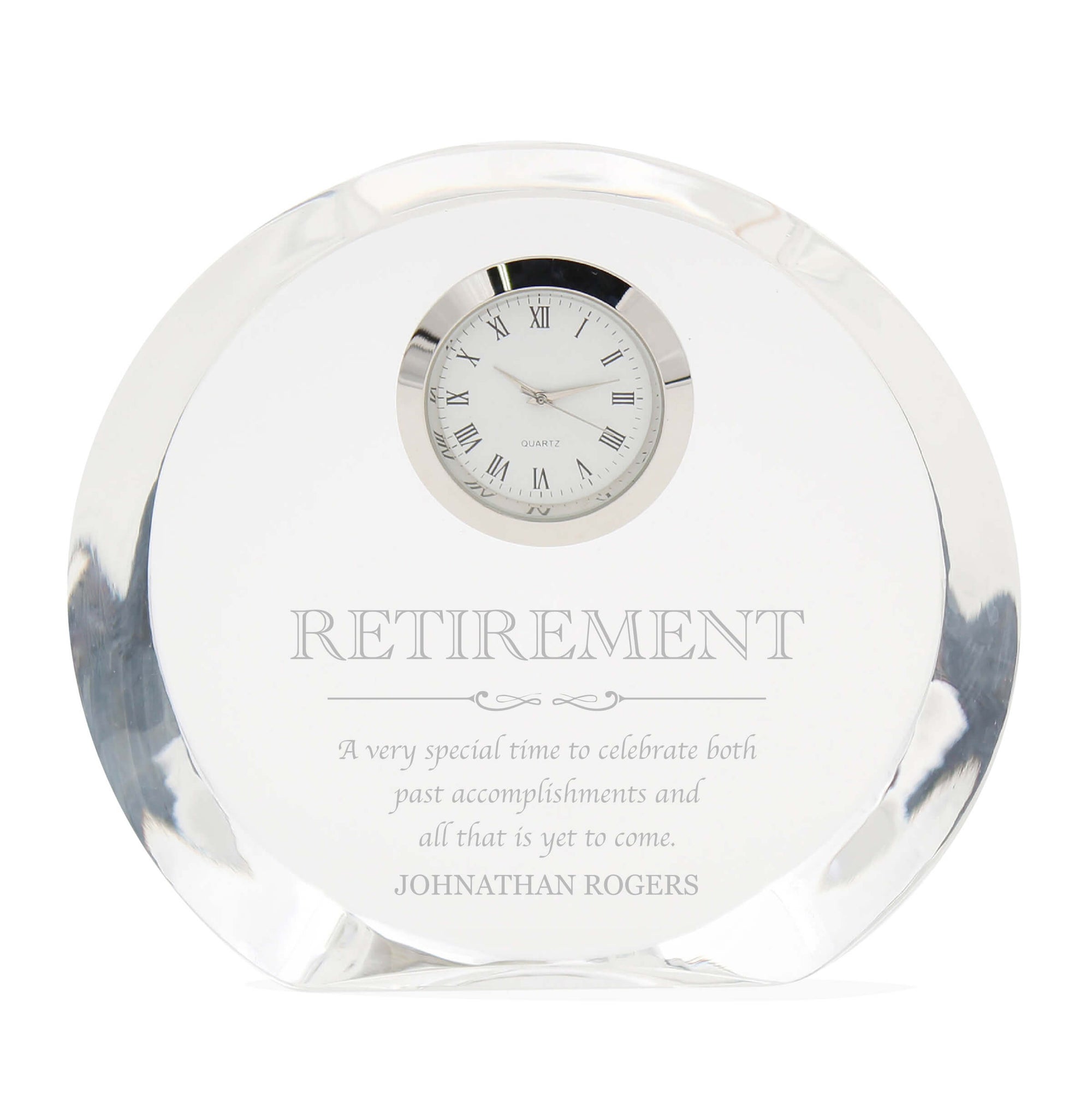 Retirement Crystal Clock