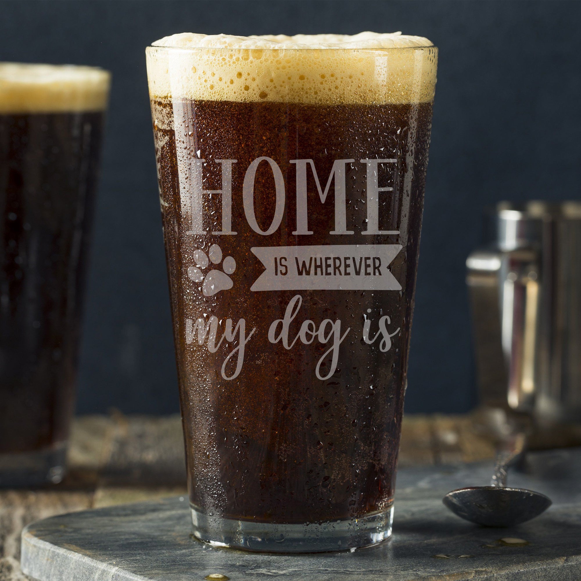 Home Is Where Dog Is Pint Glass