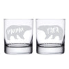 Mama & Papa Bear Whiskey Glass - Set of 2