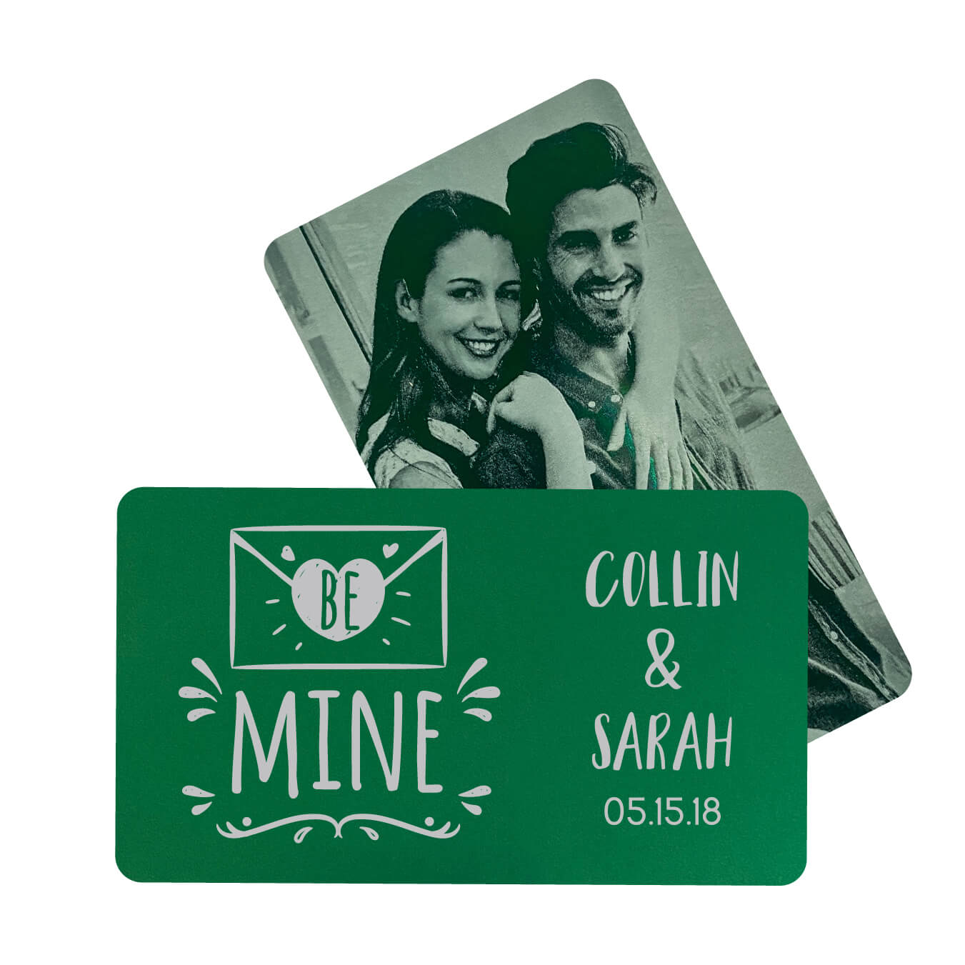 Be Mine Personalized Metal Wallet Card