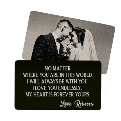 I Love You Endlessly Personalized Metal Wallet Card