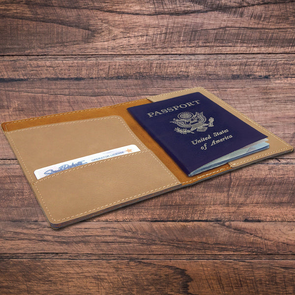 Passport Holder Gray Adventure Awaits Laser Engraved Passport Cover